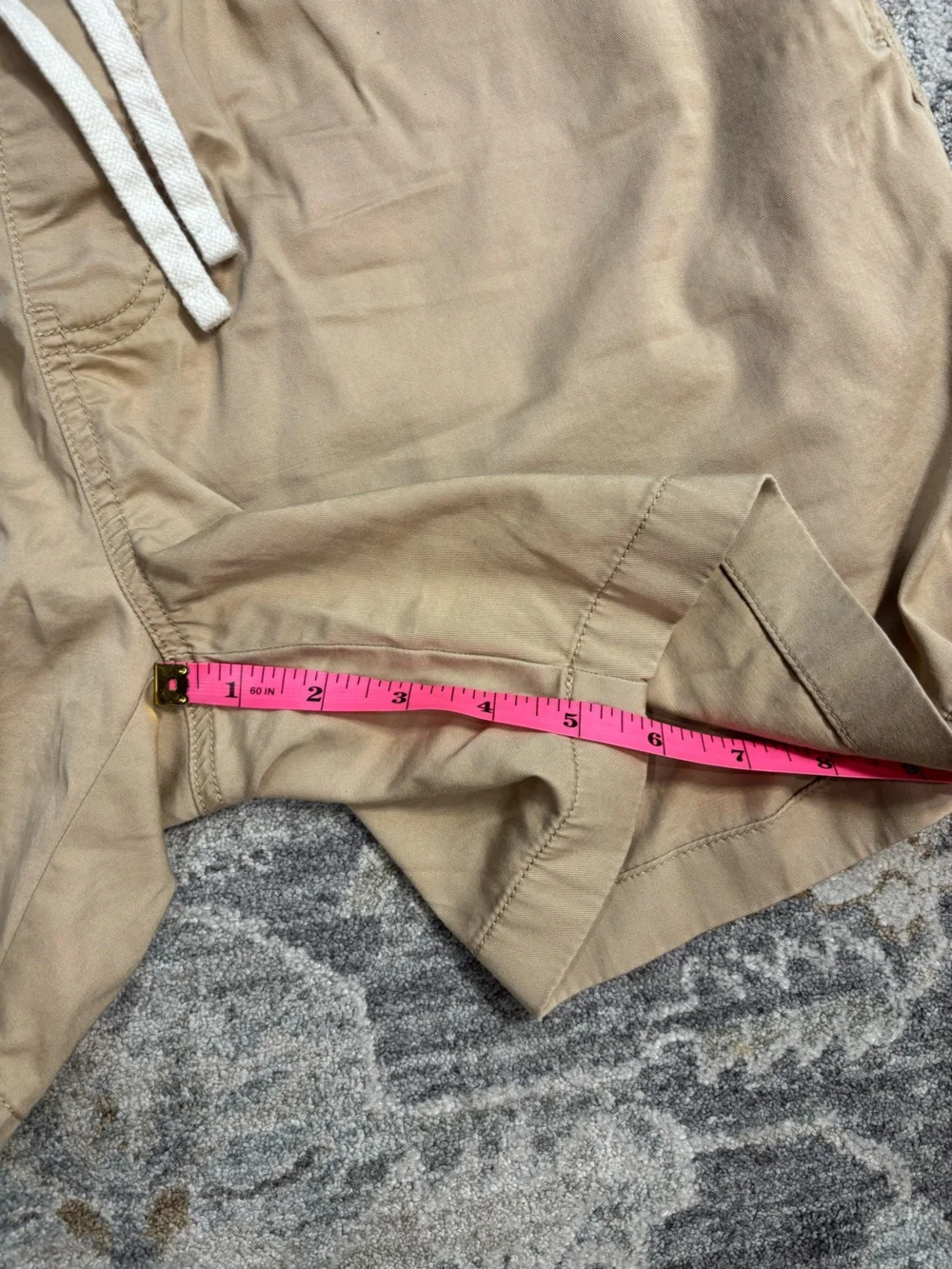 J. Crew Men's Khaki Elastic Waist Flat Front Shorts